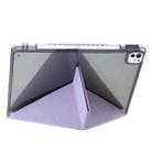 For iPad Pro 13 2024 Clear Acrylic Deformation Leather Tablet Case(Purple) - 3