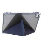 For iPad Pro 13 2024 Clear Acrylic Deformation Leather Tablet Case(Dark Blue) - 3