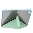 For iPad Pro 13 2024 Clear Acrylic Deformation Leather Tablet Case(Green) - 3