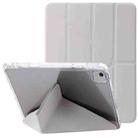 For iPad Air 13 2024 Clear Acrylic Deformation Leather Tablet Case(Grey) - 1