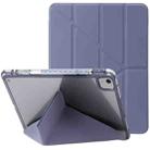 For iPad Air 13 2024 Clear Acrylic Deformation Leather Tablet Case(Lavender Purple) - 1