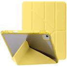 For iPad Air 13 2024 Clear Acrylic Deformation Leather Tablet Case(Yellow) - 1