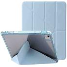 For iPad Air 11 2024 Clear Acrylic Deformation Leather Tablet Case(Ice Blue) - 1