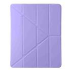 For iPad Air 11 2024 Clear Acrylic Deformation Leather Tablet Case(Purple) - 2