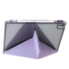 For iPad Air 11 2024 Clear Acrylic Deformation Leather Tablet Case(Purple) - 3