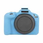 For Canon EOS R100 Litchi Texture Soft Silicone Protective Case(Blue) - 1