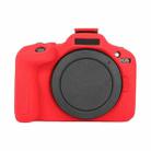 For Canon EOS R100 Litchi Texture Soft Silicone Protective Case(Red) - 1