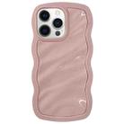 For iPhone 12 Pro Max Solid Color Waves PC Hybrid TPU Phone Case(Pink) - 1