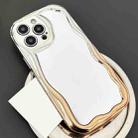 For iPhone 15 Pro Max Gradient Wave Mirror TPU Phone Case(Gold) - 1