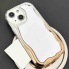 For iPhone 15 Plus Gradient Wave Mirror TPU Phone Case(Gold) - 1