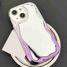 For iPhone 14 Gradient Wave Mirror TPU Phone Case(Light Purple) - 1