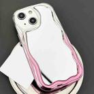 For iPhone 13 Gradient Wave Mirror TPU Phone Case(Pink) - 1