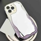 For iPhone 11 Pro Gradient Wave Mirror TPU Phone Case(Blue Purple) - 1