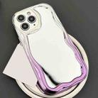 For iPhone 11 Pro Gradient Wave Mirror TPU Phone Case(Light Purple) - 1