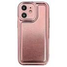 For iPhone 12 Electroplating Frosted TPU Phone Case(Rose Gold) - 1