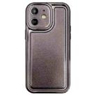 For iPhone 12 Electroplating Frosted TPU Phone Case(Black) - 1