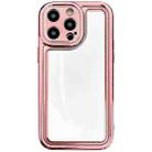 For iPhone 15 Pro Max Electroplating Mirror TPU Phone Case(Pink) - 1
