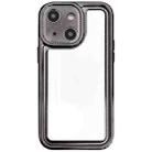 For iPhone 15 Plus Electroplating Mirror TPU Phone Case(Black) - 1