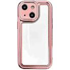 For iPhone 14 Electroplating Mirror TPU Phone Case(Pink) - 1
