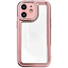 For iPhone 12 Electroplating Mirror TPU Phone Case(Pink) - 1