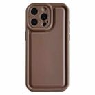 For iPhone 15 Pro Max Frosted Leather Texture TPU Phone Case(Coffee) - 1