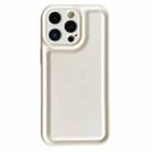 For iPhone 15 Pro Frosted Leather Texture TPU Phone Case(White) - 1