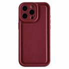 For iPhone 15 Pro Frosted Leather Texture TPU Phone Case(Wine Red) - 1