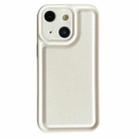 For iPhone 15 Plus Frosted Leather Texture TPU Phone Case(White) - 1