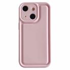 For iPhone 15 Plus Frosted Leather Texture TPU Phone Case(Pink) - 1