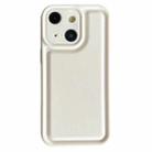 For iPhone 15 Frosted Leather Texture TPU Phone Case(White) - 1