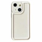 For iPhone 14 Plus Frosted Leather Texture TPU Phone Case(White) - 1