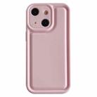 For iPhone 14 Plus Frosted Leather Texture TPU Phone Case(Pink) - 1