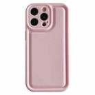 For iPhone 14 Pro Frosted Leather Texture TPU Phone Case(Pink) - 1