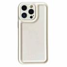 For iPhone 13 Pro Max Frosted Leather Texture TPU Phone Case(White) - 1