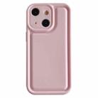 For iPhone 13 Frosted Leather Texture TPU Phone Case(Pink) - 1