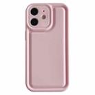 For iPhone 12 Frosted Leather Texture TPU Phone Case(Pink) - 1