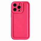 For iPhone 12 Pro Max Frosted Leather Texture TPU Phone Case(Rose Red) - 1