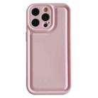 For iPhone 11 Pro Max Frosted Leather Texture TPU Phone Case(Pink) - 1