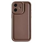 For iPhone 11 Frosted Leather Texture TPU Phone Case(Coffee) - 1