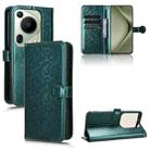 For Huawei Pura 70 Ultra Honeycomb Dot Texture Leather Phone Case(Green) - 1