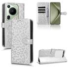 For Huawei Pura 70 Ultra Honeycomb Dot Texture Leather Phone Case(Silver) - 1