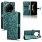 For Huawei Mate 70 Pro / 70 Pro+ Honeycomb Dot Texture Leather Phone Case(Green) - 1