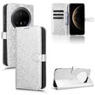 For Huawei Mate 70 Pro / 70 Pro+ Honeycomb Dot Texture Leather Phone Case(Silver) - 1