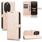 For Huawei nova 14 Ultra Honeycomb Dot Texture Leather Phone Case(Gold) - 1