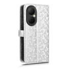 For Huawei nova Y73 / Enjoy 80 Honeycomb Dot Texture Leather Phone Case(Silver) - 3