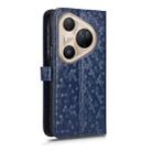 For Huawei Pura 80 Pro 5G Honeycomb Dot Texture Leather Phone Case(Blue) - 3