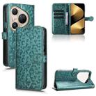 For Huawei Pura 80 Ultra 5G Honeycomb Dot Texture Leather Phone Case(Green) - 1