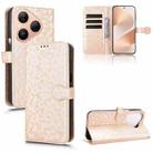 For Huawei Pura 80 5G Honeycomb Dot Texture Leather Phone Case(Gold) - 1