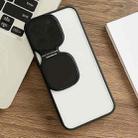 For iPhone 15 Pro Metal Sunglasses Holder TPU + PC Phone Case(Black) - 1