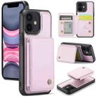 For iPhone 11 JEEHOOD J05 Business Magnetic Style RFID Leather Phone Case(Pink) - 1